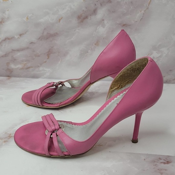 Bcbg Paris pink open toe 3 strap pumps - Picture 13 of 13